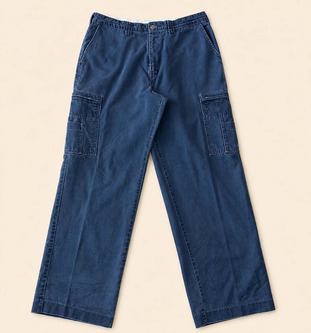 Dickies 36x32 Black Washed Carpenter Cargo Pants Y2K Skater Workwear